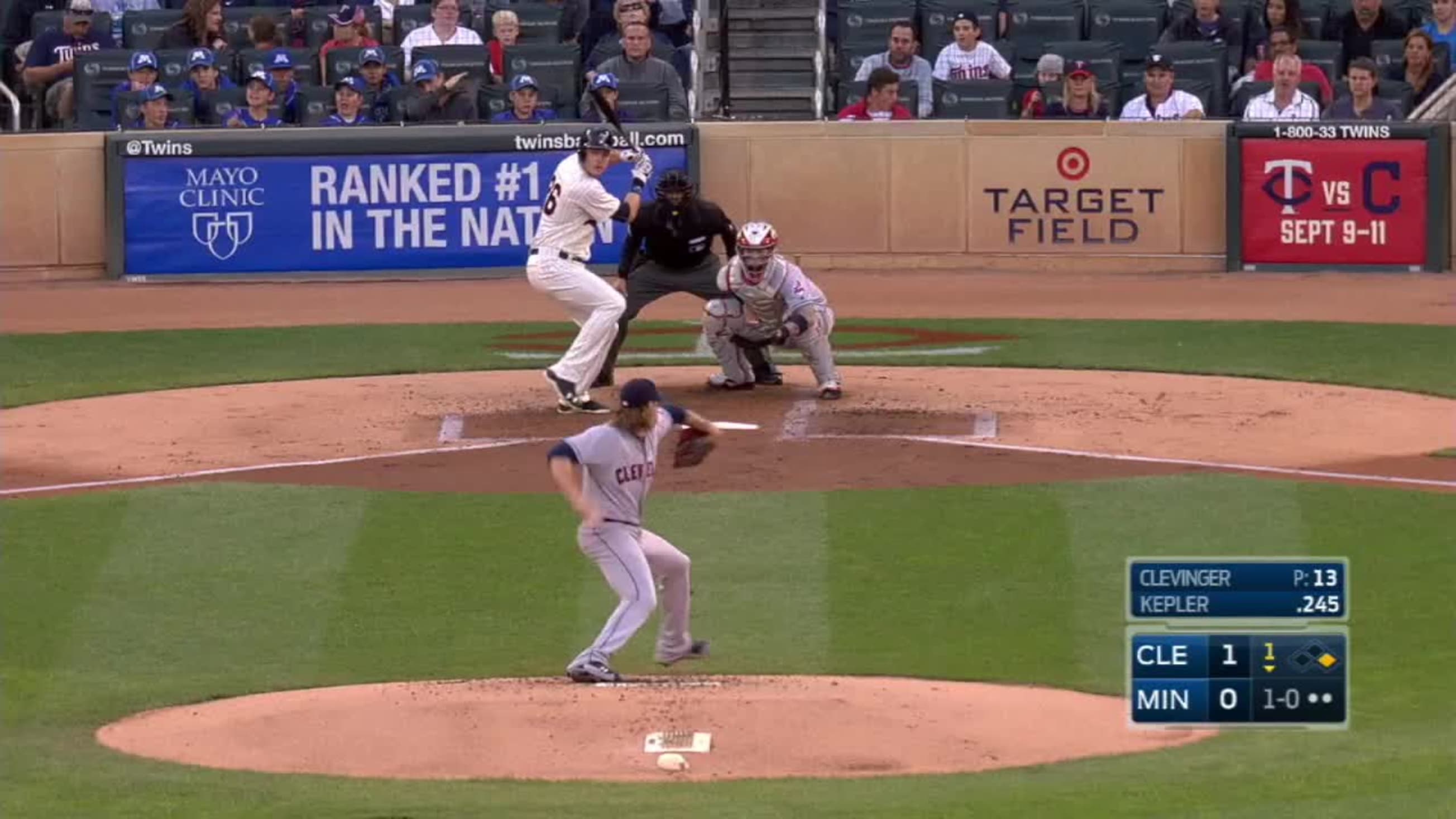 Mike Clevinger Swinging Strike To Max Kepler 09 10 16 Oakland Athletics