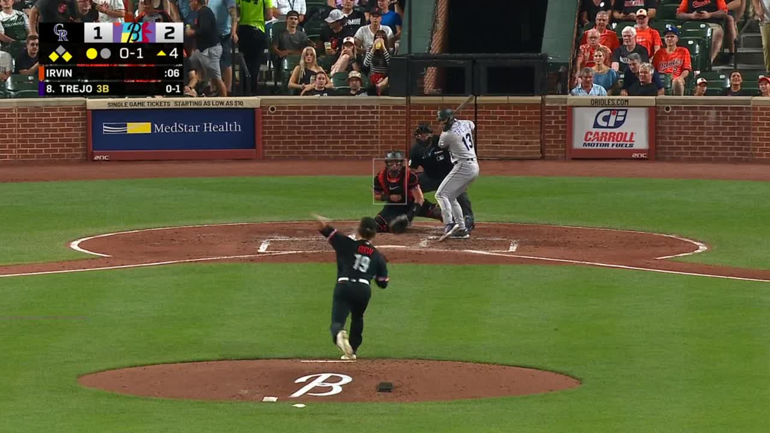 Alan Trejo's catch over the rail, 07/24/2023