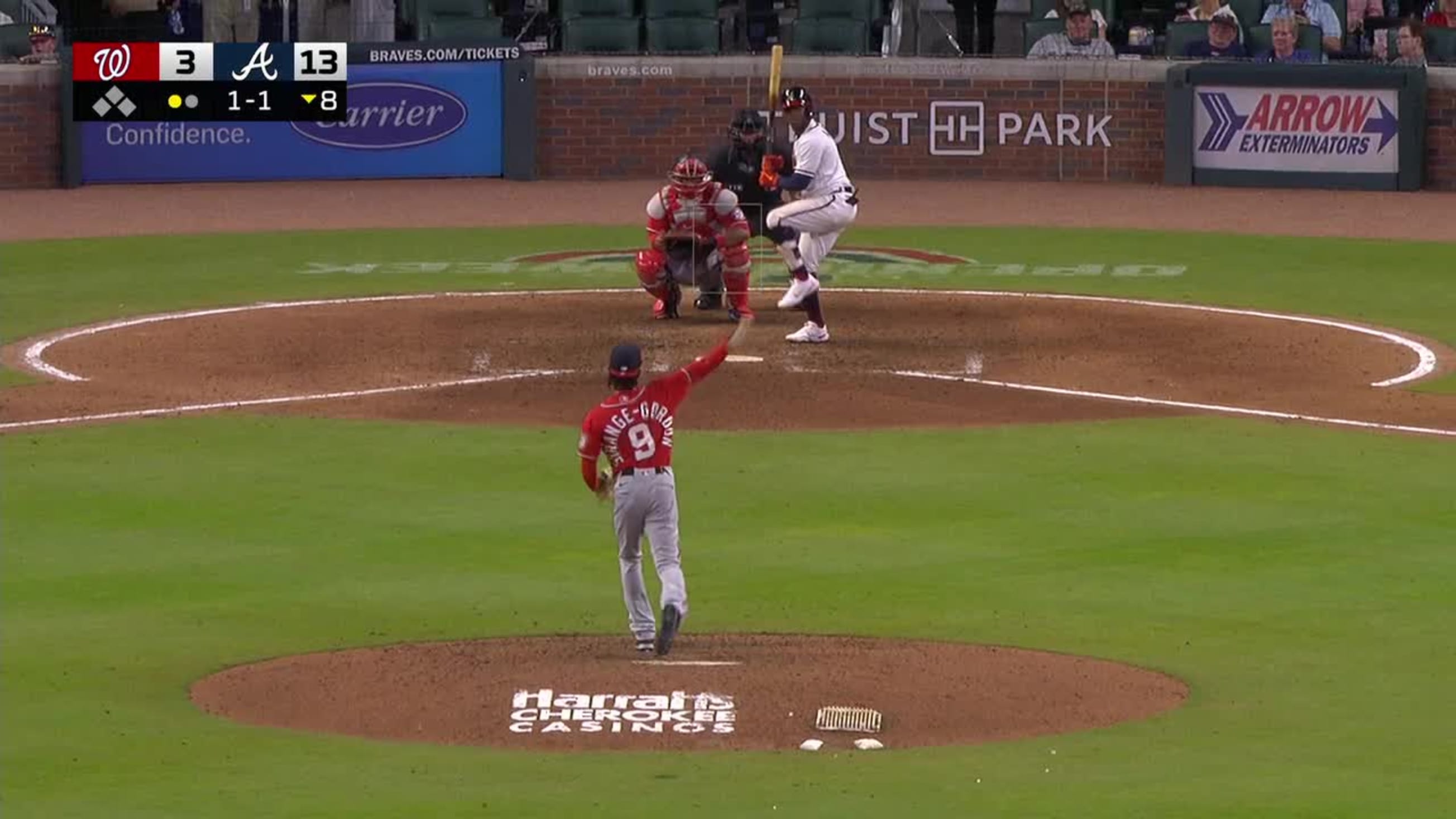 Ozzie Albies' throw to first squibbed its way toward home plate, and  everybody laughed