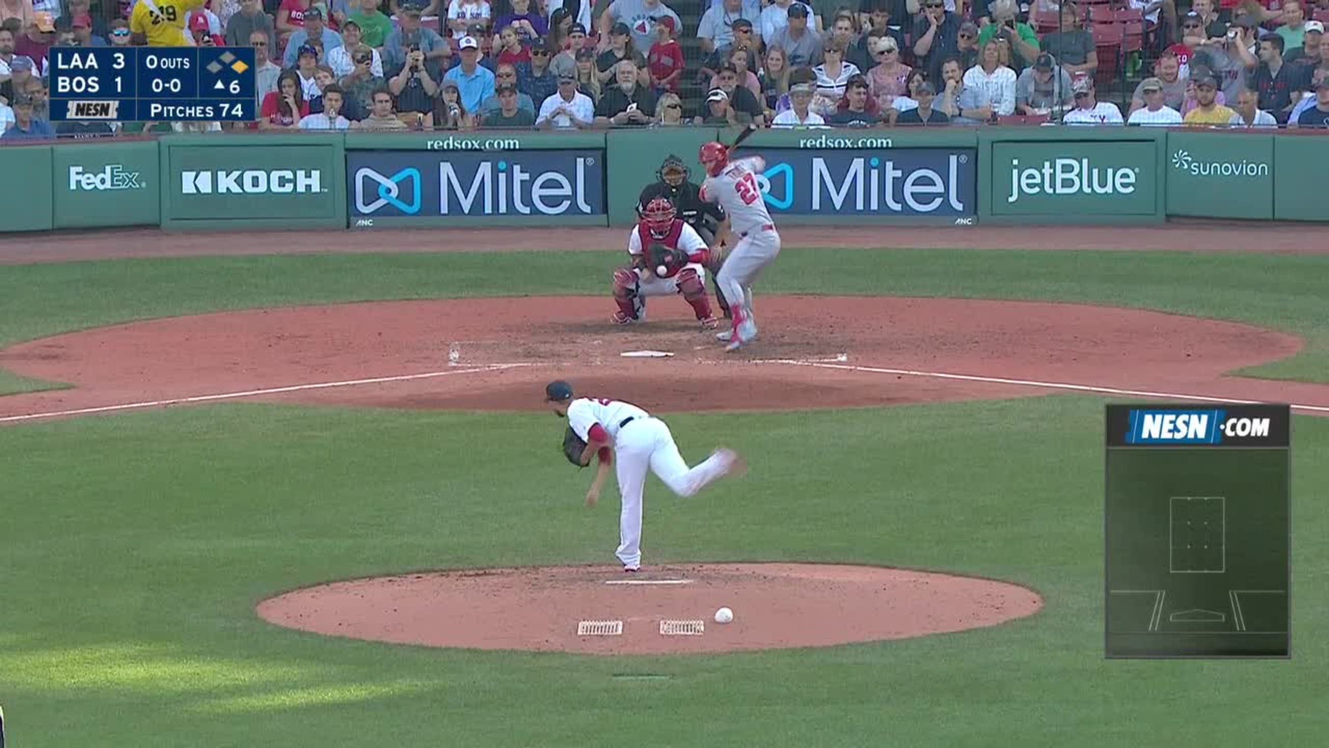 Video: Mike Trout hits first Fenway Park home run vs. Red Sox 