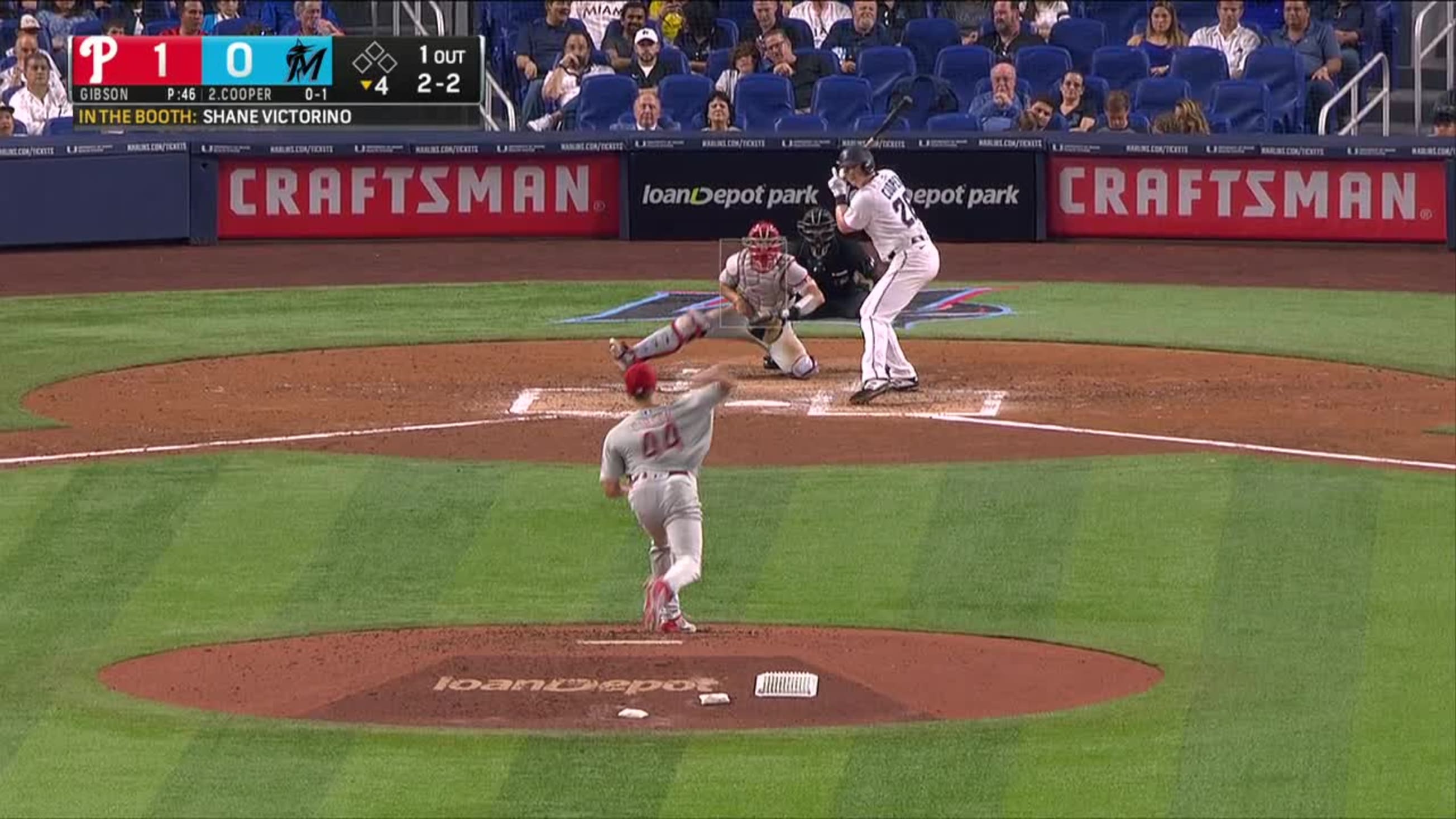 Garrett Cooper's solo home run, 04/14/2022