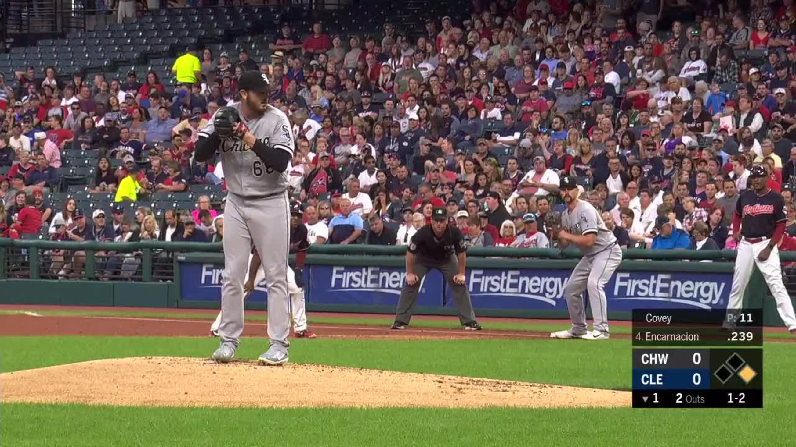 Dylan Covey Ball In Dirt to Edwin Encarnacion, 06/18/2018