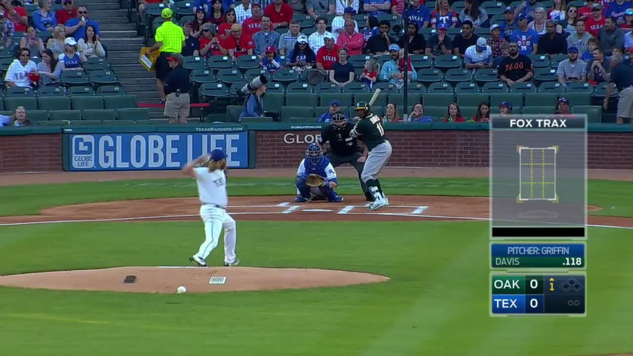 A.J. Griffin Ball to Rajai Davis