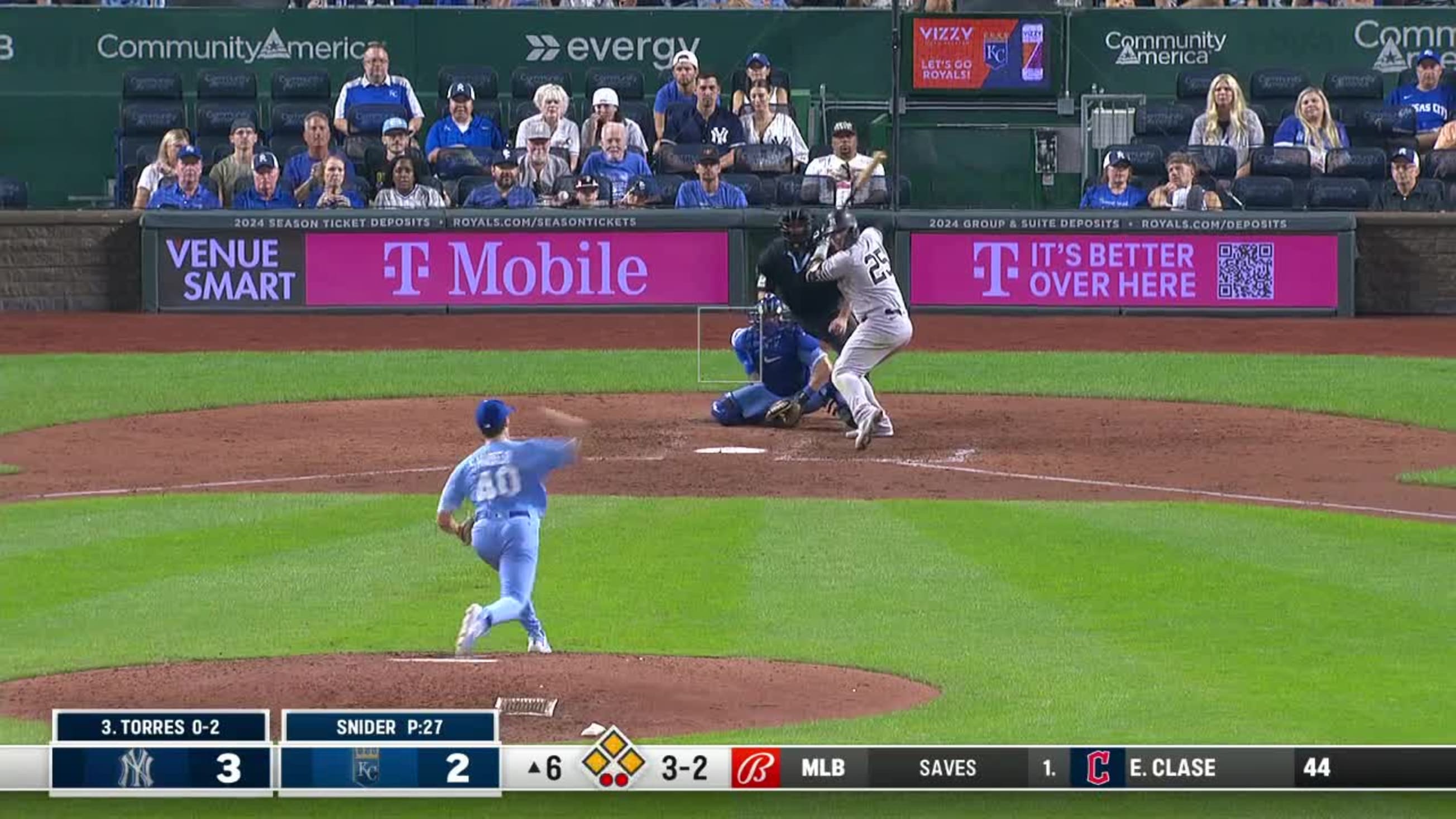 Gleyber Torres 21st Home Run of the Season #Yankees #MLB Distance: 430ft  Exit Velocity: 107 MPH Launch Angle: 26° Pitch: 90mph Changeup…