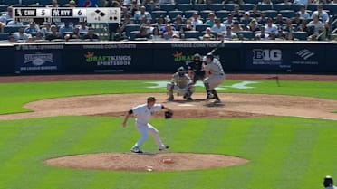 Andrew Vaughn grounds into a force out, fielded by second baseman Gleyber Torres.   Tim Anderson out at 2nd.