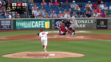 Christian Walker grounds into a double play, shortstop CJ Abrams to second baseman Luis García Jr.  to first baseman Joey Meneses.   Joc Pederson out at 2nd.    Christian Walker out at 1st.