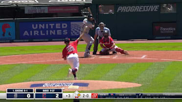 Riley Greene flies out sharply to right fielder Estevan Florial.