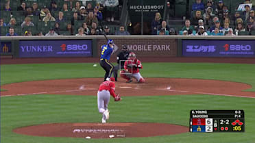 Cole Young strikes out swinging.