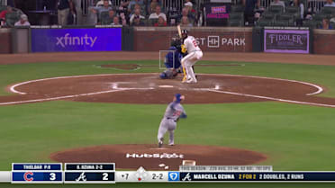 Marcell Ozuna grounds out, third baseman Willi Castro to first baseman Carlos Santana.