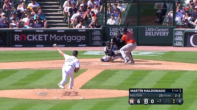 Martin Maldonado 14th Home Run of the Season #Astros #MLB Distance: 430ft  Exit Velocity: 106 MPH Launch Angle: 26° Pitch: 92mph Slider…