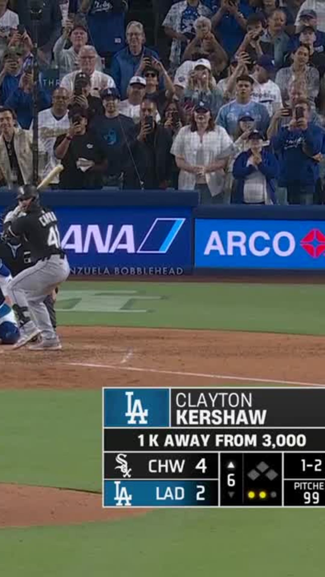 Clayton Kershaw　ボブルヘッド Clayton Kershaw Los Angeles Dodgers 3,000 Career Strikeouts