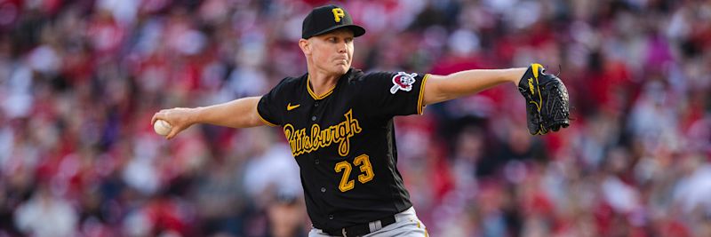 Mitch Keller, Pittsburgh Pirates starting pitcher, delivers a pitch at PNC Park during the 2026 MLB season