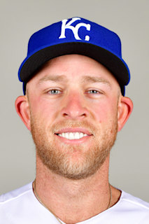 Kansas City Royals' Matt Beaty runs to first base after hitting a single  against the Los Angeles Angels during the eighth inning of a baseball game,  Sunday, June 18, 2023, in Kansas