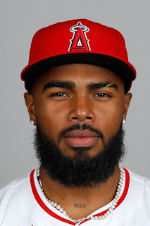 Luis Rengifo of the Los Angeles Angels wears a samurai warrior