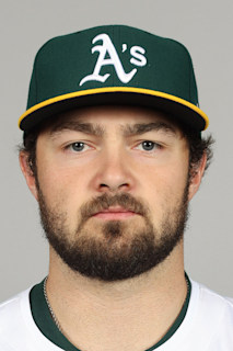 Aviators catcher Shea Langeliers (33) stands in the dugout with