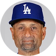 Los Angeles Dodgers bullpen catcher Steve Cilladi and teammates