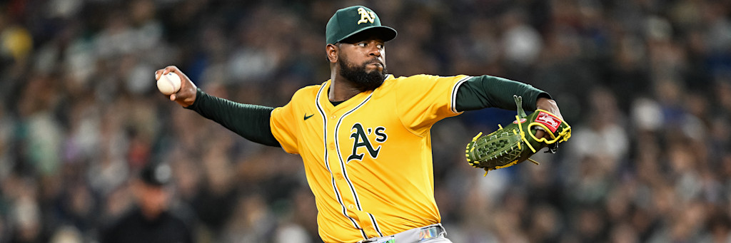 Luis Severino delivers a pitch for the Athletics