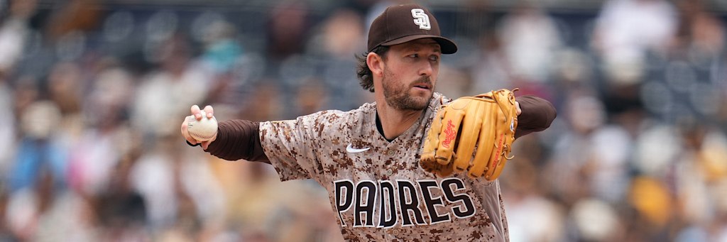 Griffin Canning of the San Diego Padres delivering a pitch