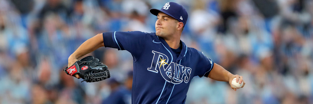 Tampa Bay Rays starting pitcher Shane McClanahan delivering a pitch in action ahead of the Angels team total under 3.5 projection on June 12 2026