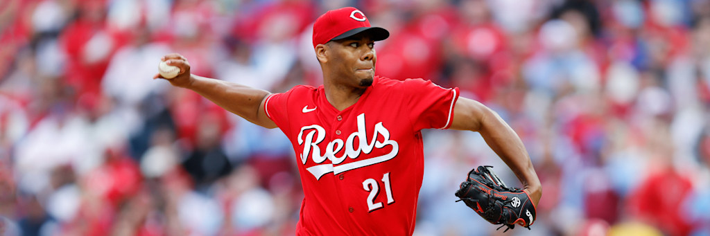 Hunter Greene of the Cincinnati Reds delivering a pitch