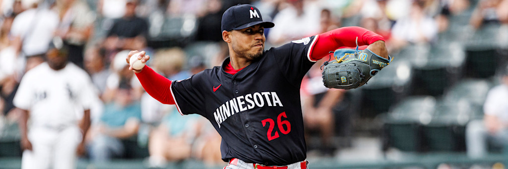 Taj Bradley pitching for the Minnesota Twins
