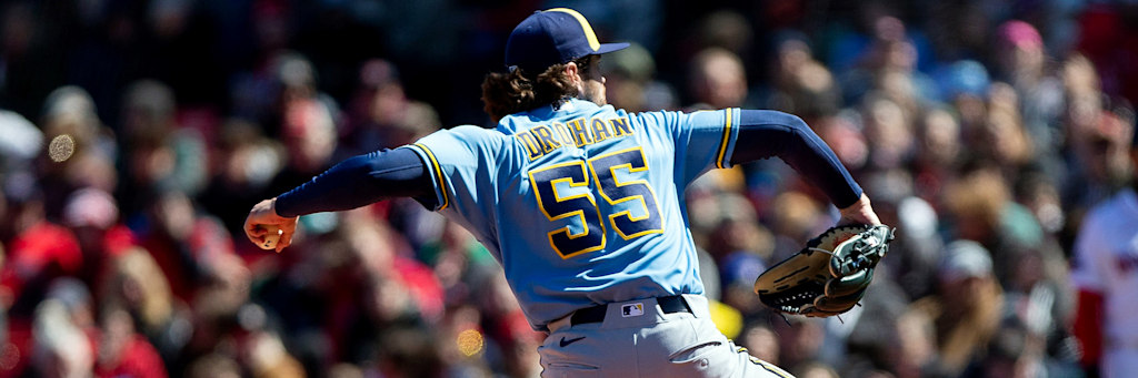 Shane Drohan pitching for the Milwaukee Brewers