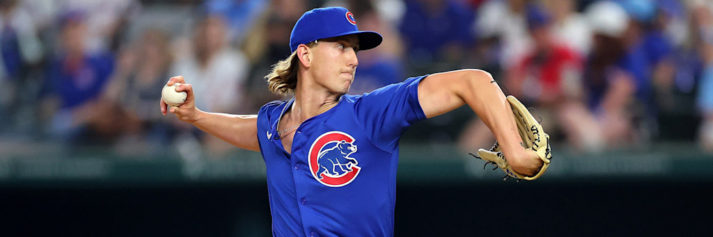 Ben Brown pitching for the Chicago Cubs
