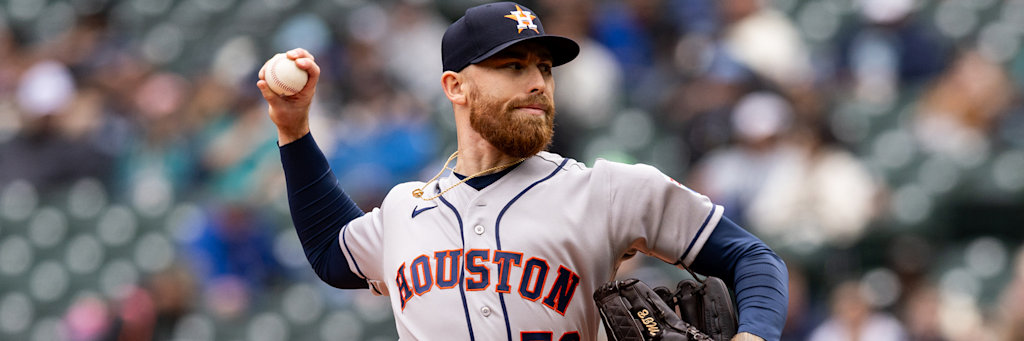 Mike Burrows pitching for the Houston Astros