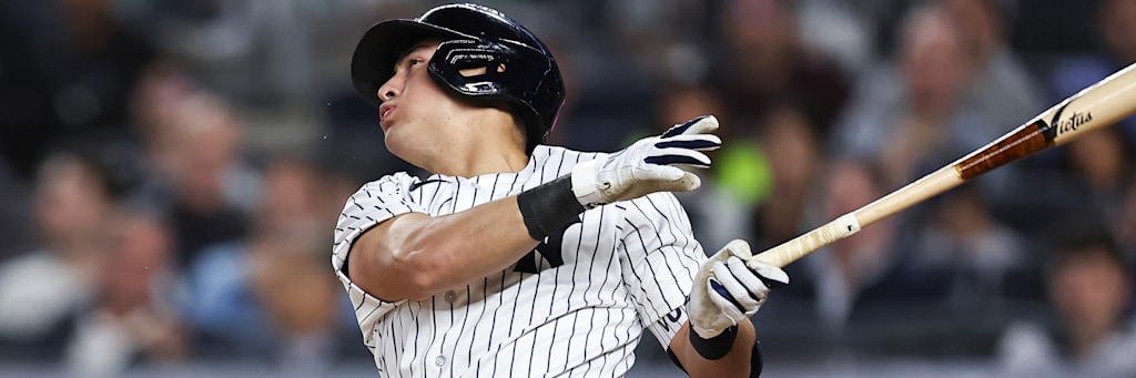 Anthony Volpe of the New York Yankees in game action