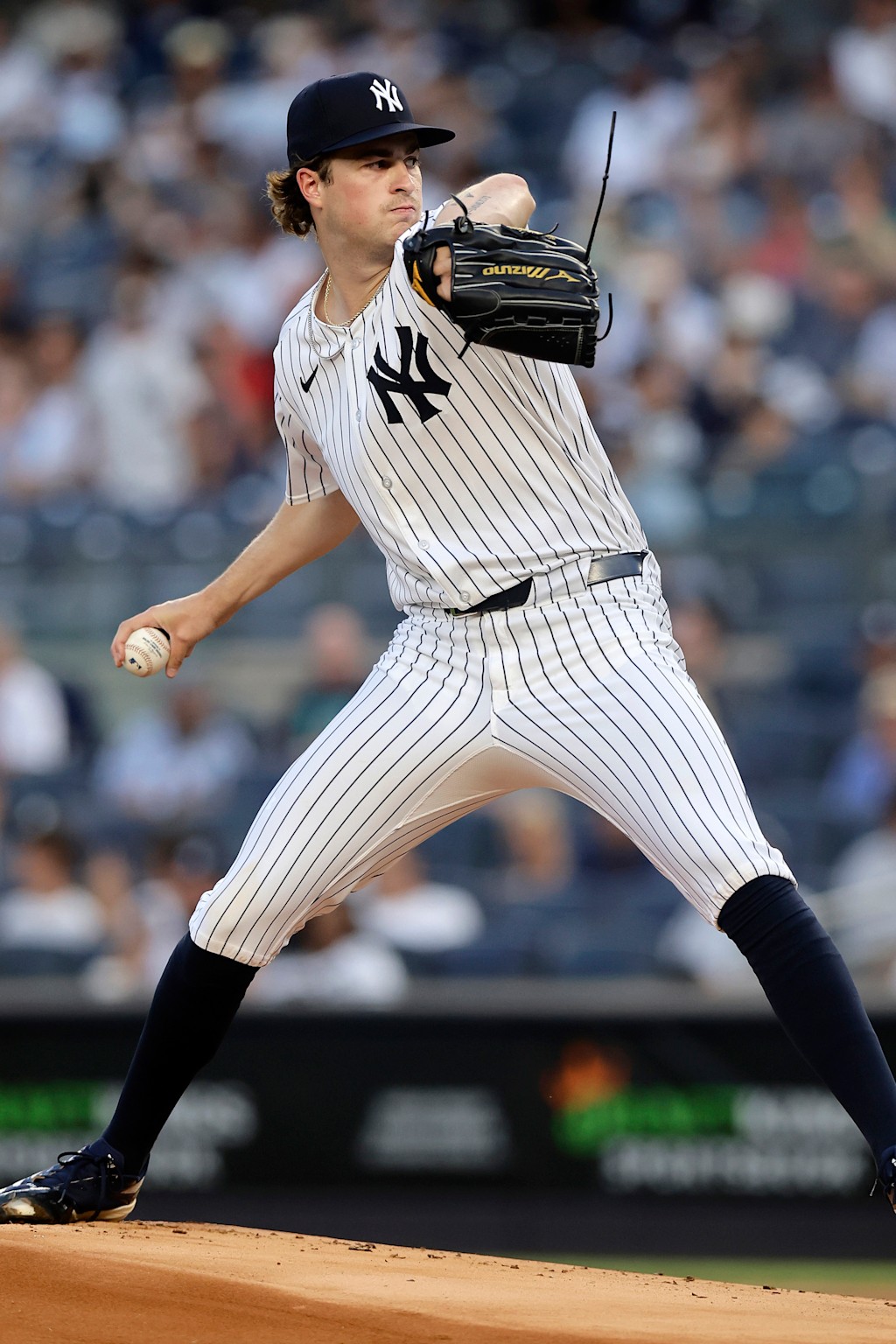 New York Yankees right-hander Cam Schlittler delivering a pitch