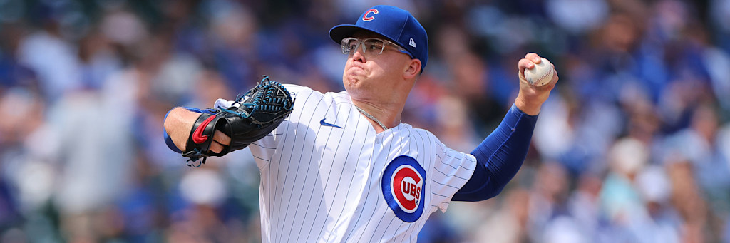 Jordan Wicks of the Chicago Cubs delivering a pitch