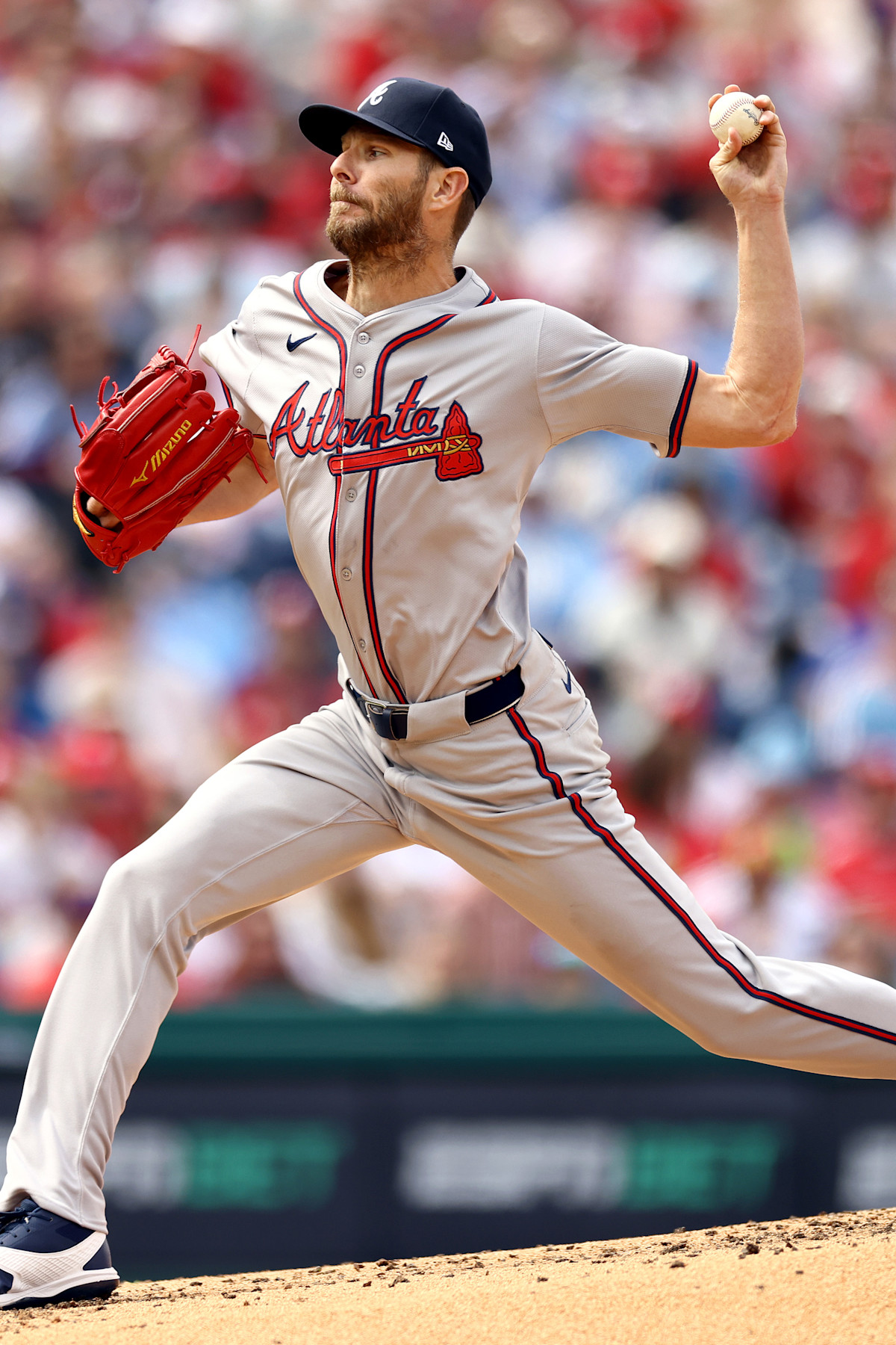 Chris Sale pitching for the Atlanta Braves