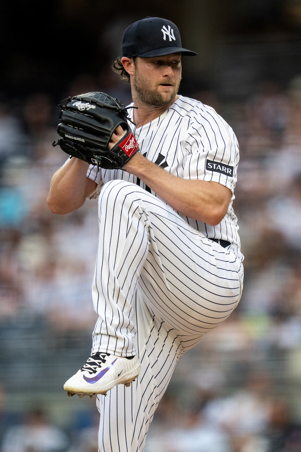 Gerrit Cole pitching for the New York Yankees