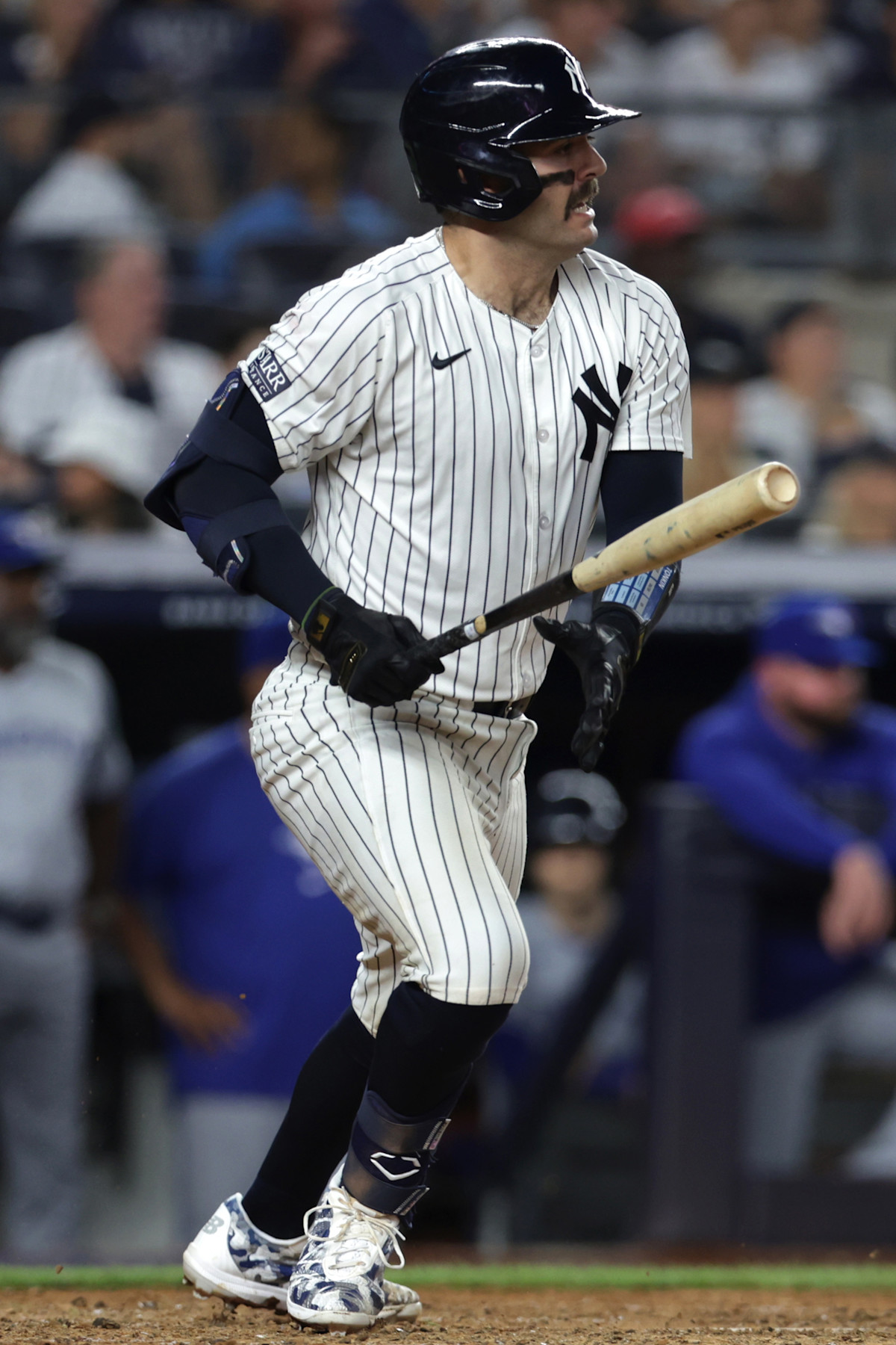 Austin Wells batting for the New York Yankees