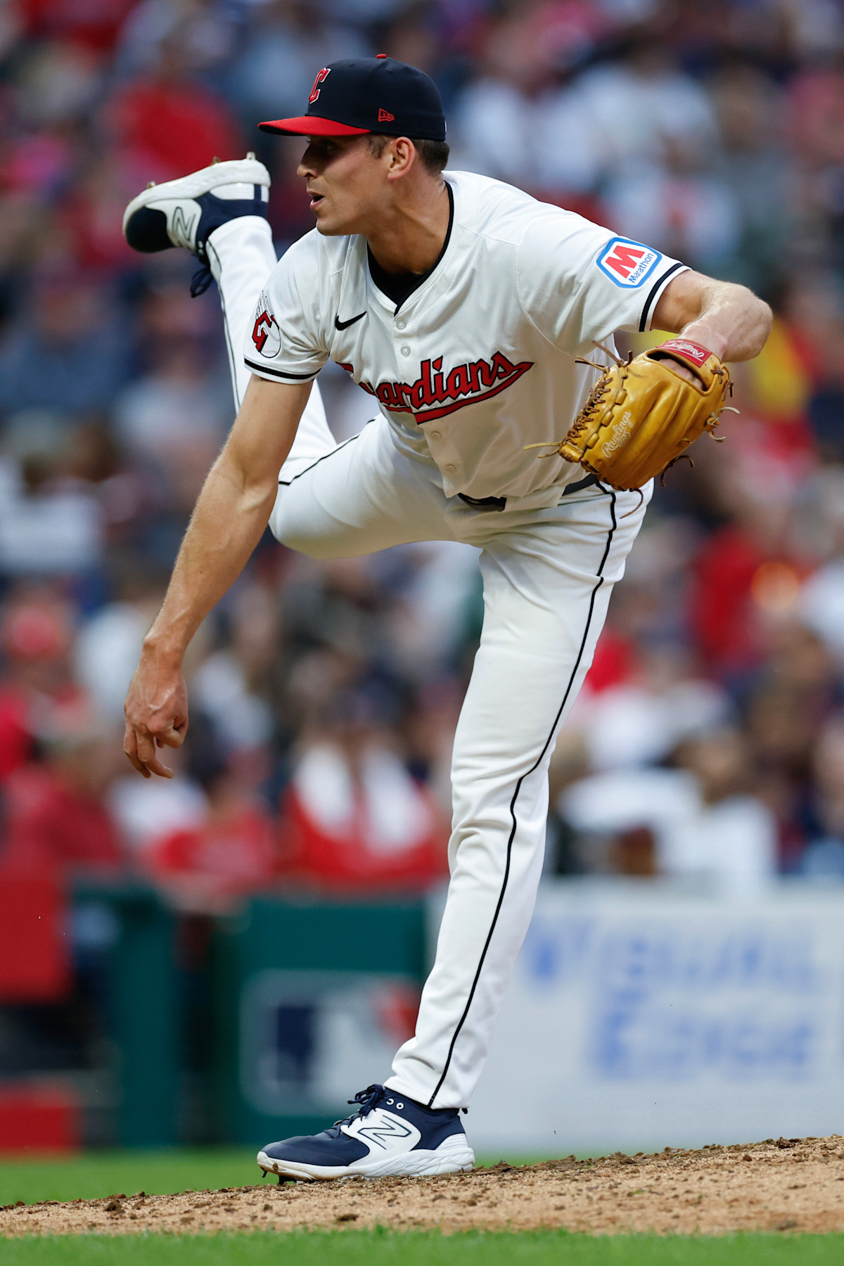 Cade Smith on the mound in a Cleveland Guardians uniform