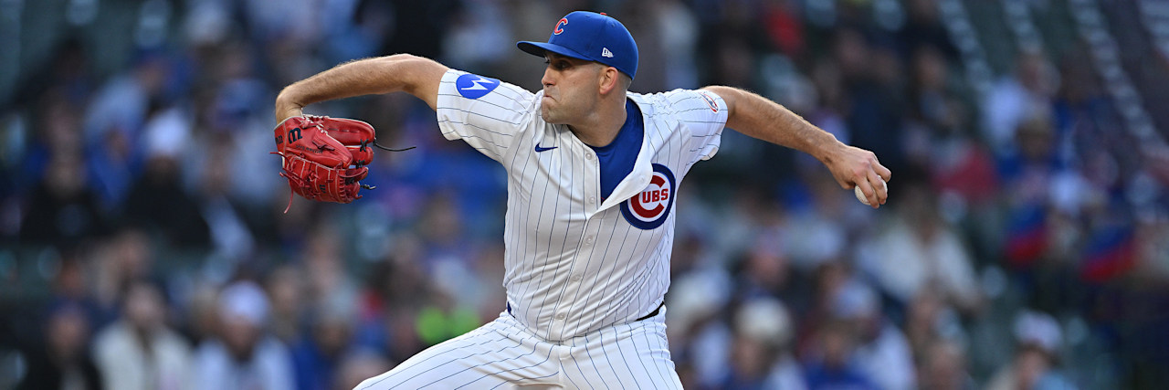 Chicago Cubs left-hander Matthew Boyd delivering a pitch