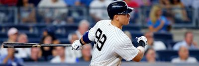 Aaron Judge batting action photo