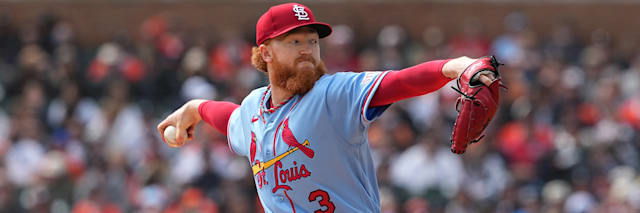 Dustin May, St. Louis Cardinals right-handed starting pitcher, in his delivery