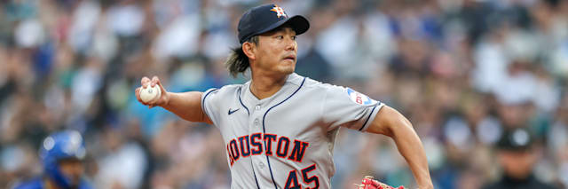 Tatsuya Imai of the Houston Astros delivering a pitch during a 2026 MLB game