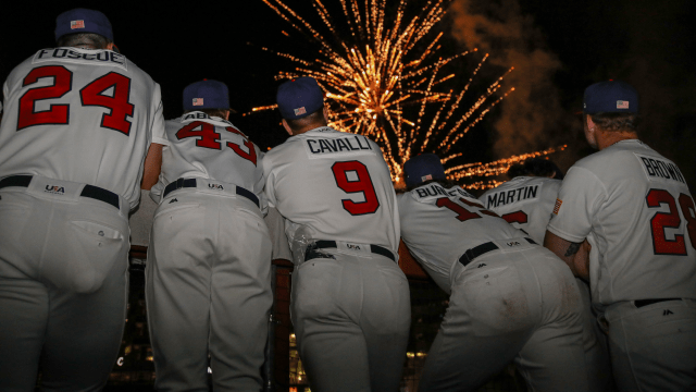 Mike Trout Game-Used 4th of July Jersey