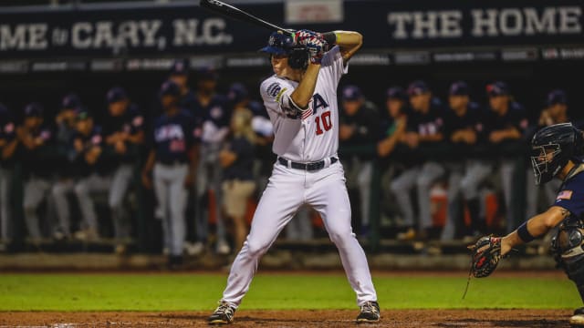 Team USA's Will Smith hits a solo home run to bring the deficit to