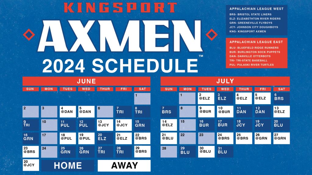 Kingsport Axmen unveil 2024 season schedule Kingsport Axmen