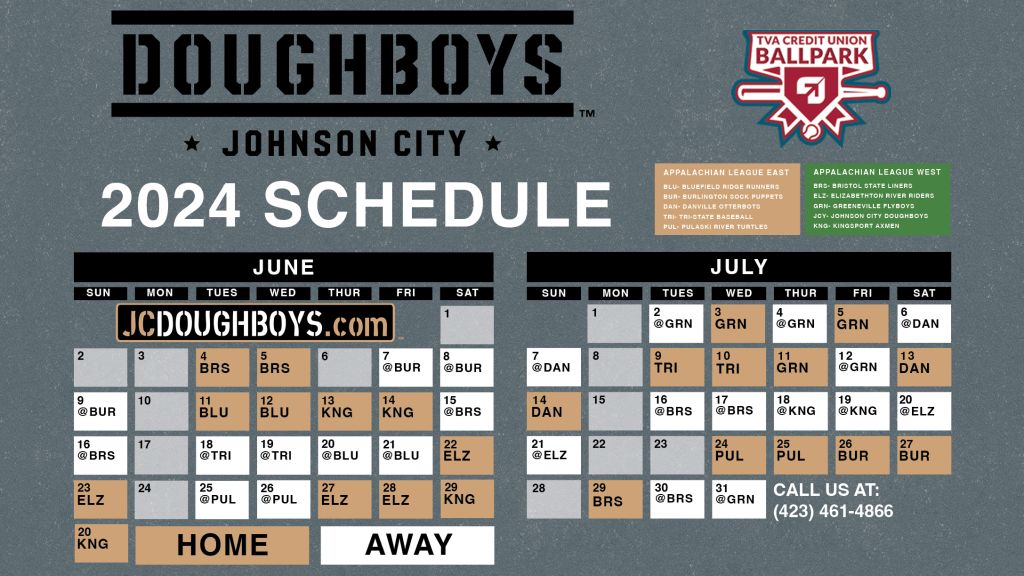 Johnson City Doughboys announce 2024 season schedule Appalachian League