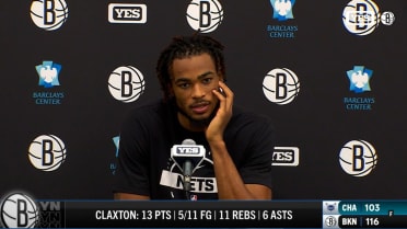 Nic Claxton on the Nets' win over the Hornets
