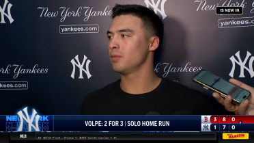 Anthony Volpe talks about his homer against Garrett Crochet
