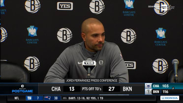 Jordi Fernández on the Nets' 116-103 win over Charlotte