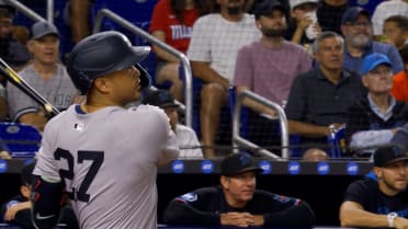 Giancarlo Stanton drills a three-run shot to left