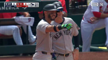 José Caballero extends the Yankee lead with a single