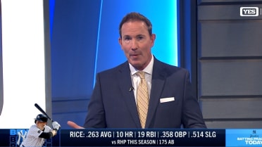 Nancy Newman with John Flaherty ahead of A's game