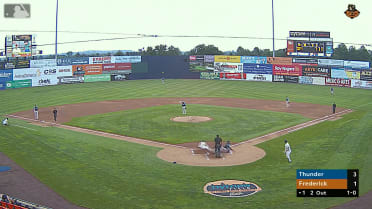 Ewell scores on pickoff attempt